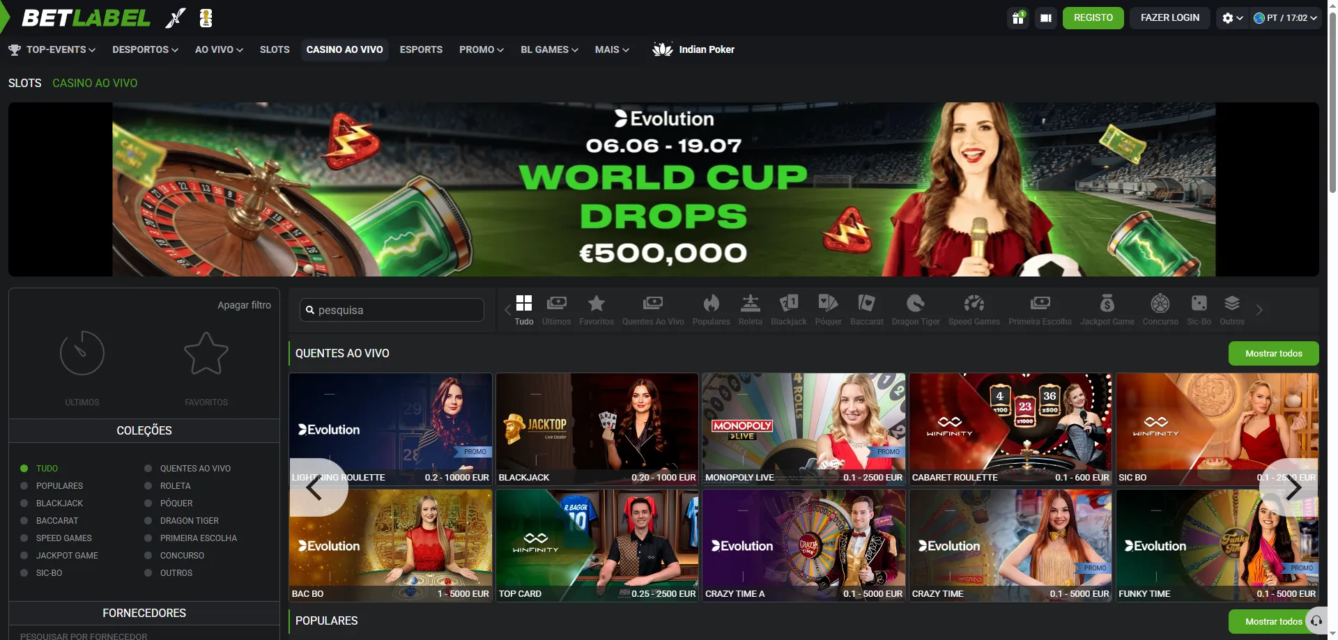 BetLabel Casino Brasil – visão geral da plataforma de apostas online