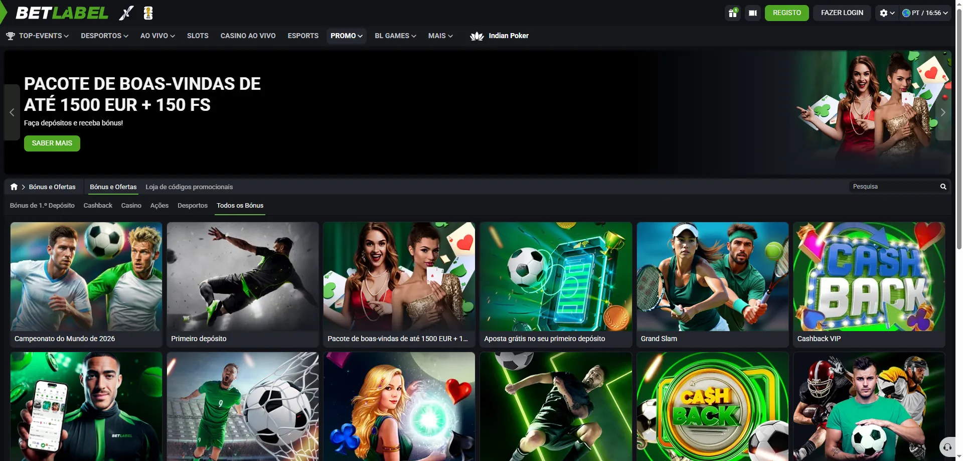 BetLabel Casino bônus de boas-vindas – até R$8.250 e 150 giros grátis